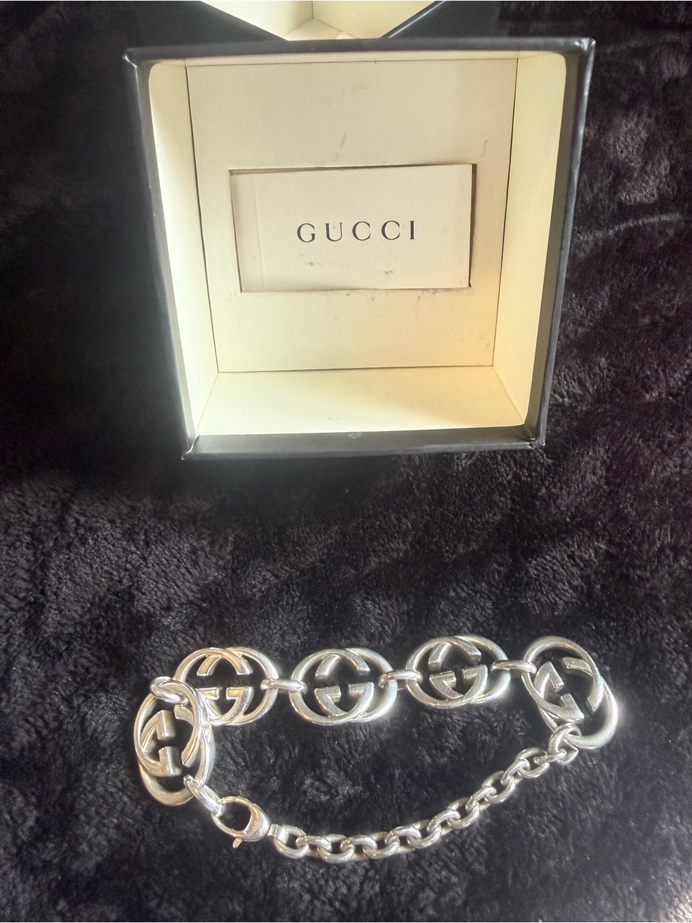 Gucci Silver Interlocking G Link Bracelet